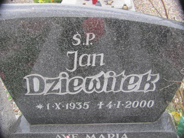 Grób Jan Dziewitek