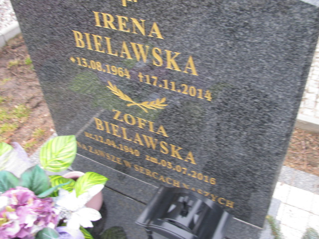 Irena Bielawska 1964 Chojna - Grobonet - Wyszukiwarka osób pochowanych