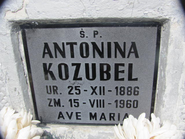 Antonina Kozubel 1886 Chojna - Grobonet - Wyszukiwarka osób pochowanych