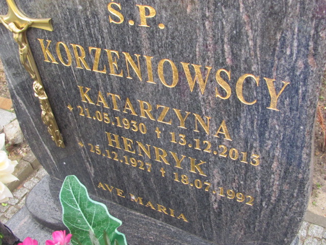 Henryk Korzeniowski 1927 Chojna - Grobonet - Wyszukiwarka osób pochowanych