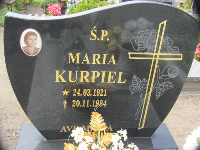 Maria Kurpiel 1921 Chojna - Grobonet - Wyszukiwarka osób pochowanych