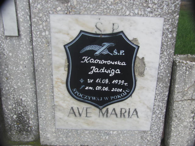 Jadwiga Kaczorowska 1939 Chojna - Grobonet - Wyszukiwarka osób pochowanych