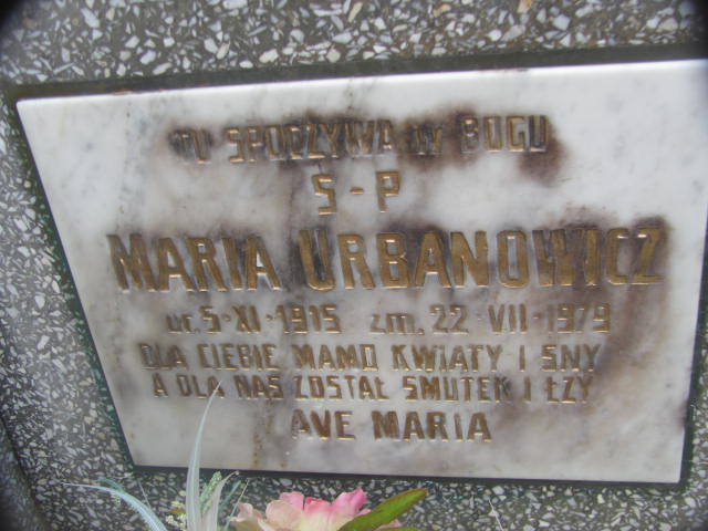 Maria Urbanowicz 1915 Chojna - Grobonet - Wyszukiwarka osób pochowanych