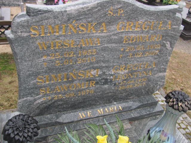 Edward Greguła 1930 Chojna - Grobonet - Wyszukiwarka osób pochowanych
