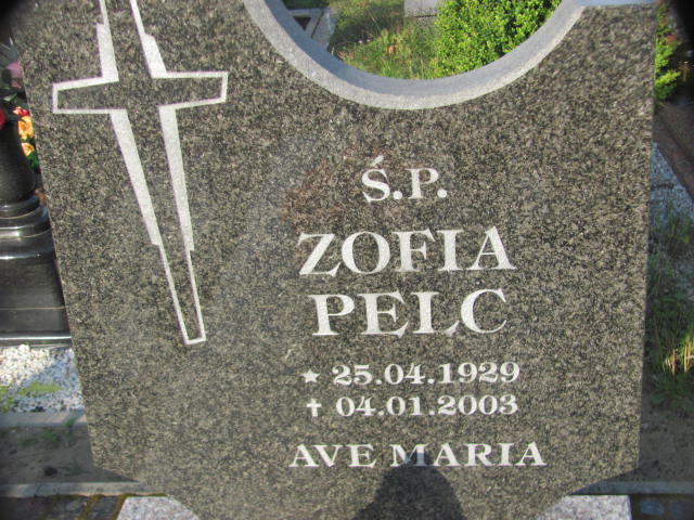 Zofia Pelc 1929 Chojna - Grobonet - Wyszukiwarka osób pochowanych