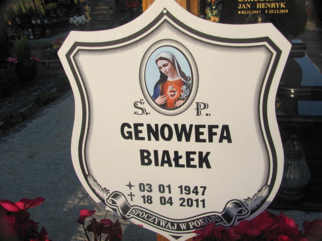 Genowefa Białek 1947 Chojna - Grobonet - Wyszukiwarka osób pochowanych