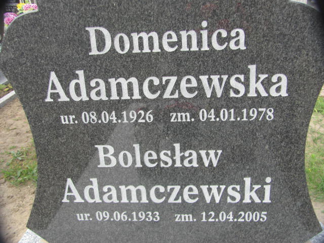 Domenica Adamczewska 1926 Chojna - Grobonet - Wyszukiwarka osób pochowanych
