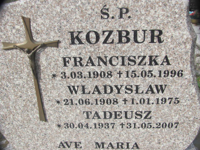 Grób Franciszka Kozbur