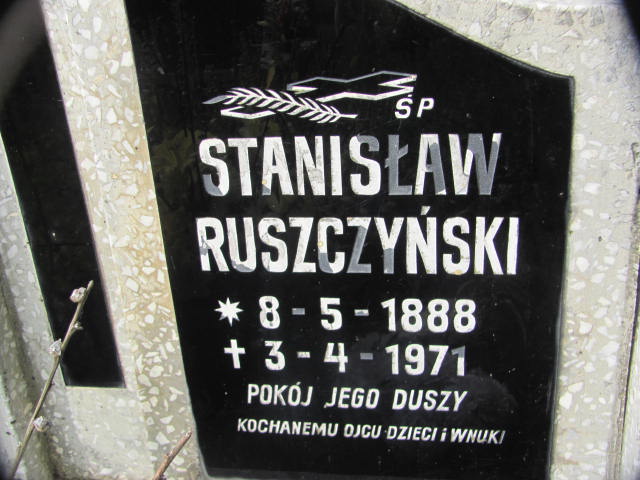 Stanisław Ruszczyński 1888 Chojna - Grobonet - Wyszukiwarka osób pochowanych