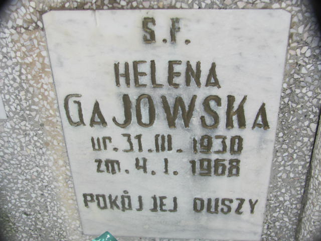 Helena Gajowska 1930 Chojna - Grobonet - Wyszukiwarka osób pochowanych