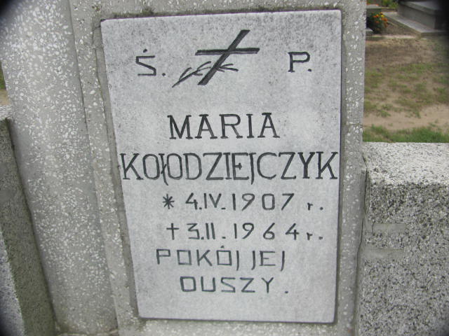 Maria Kołodziejczyk 1907 Chojna - Grobonet - Wyszukiwarka osób pochowanych