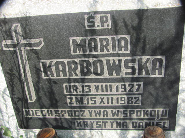Maria Karbowska 1927 Chojna - Grobonet - Wyszukiwarka osób pochowanych