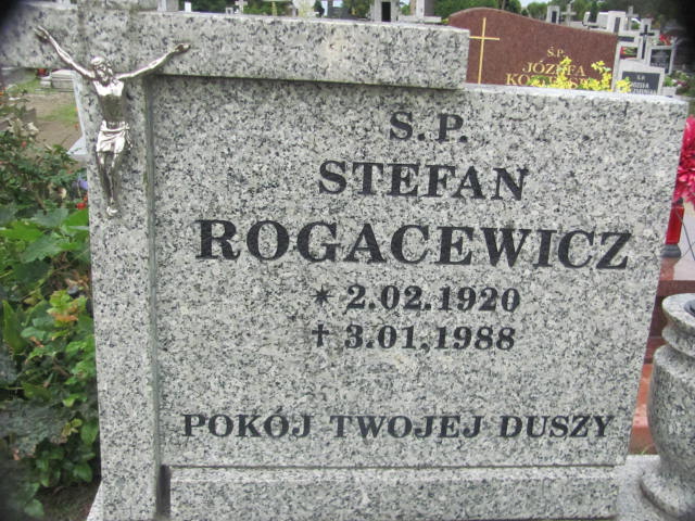 Stefan Rogacewicz 1920 Chojna - Grobonet - Wyszukiwarka osób pochowanych