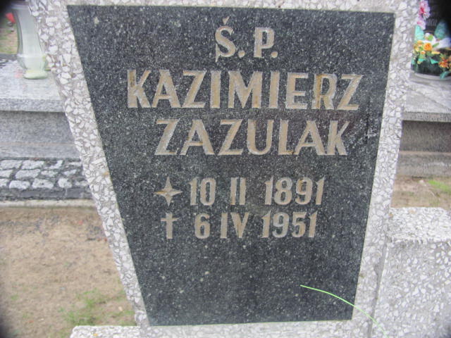 Kazimierz Zazulak 1891 Chojna - Grobonet - Wyszukiwarka osób pochowanych