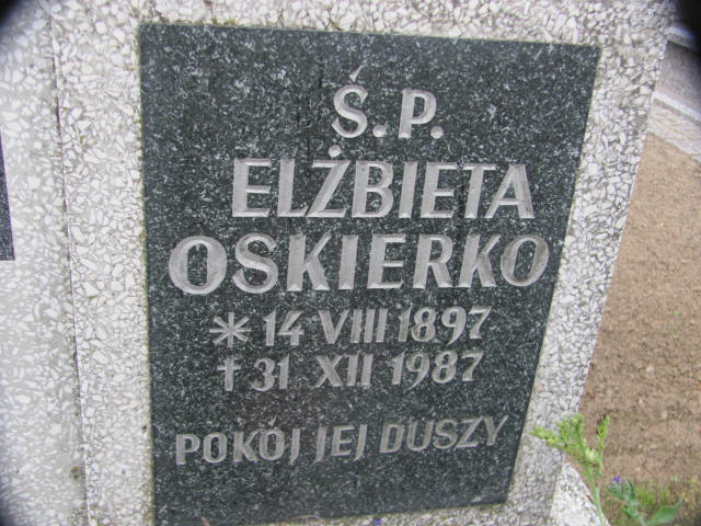 Grób Elżbieta Oskierko