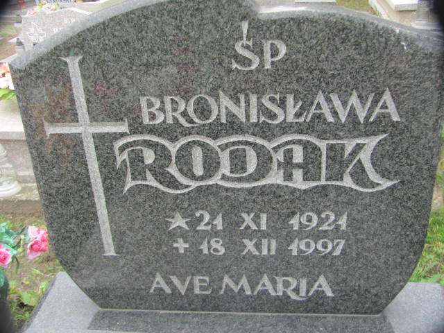 Bronisława Rodak 1921 Chojna - Grobonet - Wyszukiwarka osób pochowanych