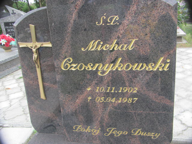 Michał Czosnykowski 1902 Chojna - Grobonet - Wyszukiwarka osób pochowanych
