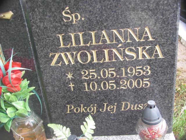 Lilianna Zwolińska 1953 Chojna - Grobonet - Wyszukiwarka osób pochowanych