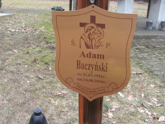 Adam Baczyński 1951 Chojna - Grobonet - Wyszukiwarka osób pochowanych