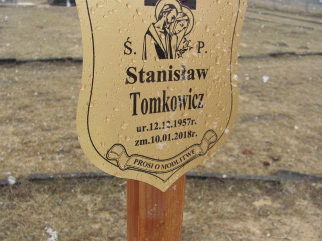 Stanisław Tomkowicz 1957 Chojna - Grobonet - Wyszukiwarka osób pochowanych