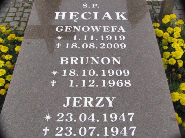 Jerzy Hęciak 1947 Chojna - Grobonet - Wyszukiwarka osób pochowanych