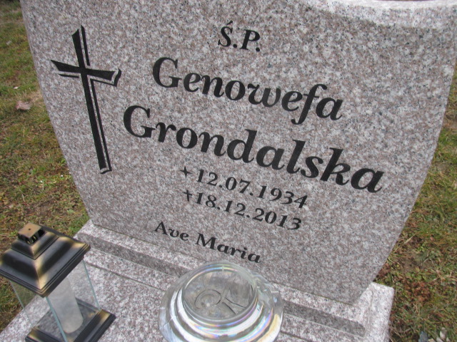Genowefa Grondalska 1934 Chojna - Grobonet - Wyszukiwarka osób pochowanych