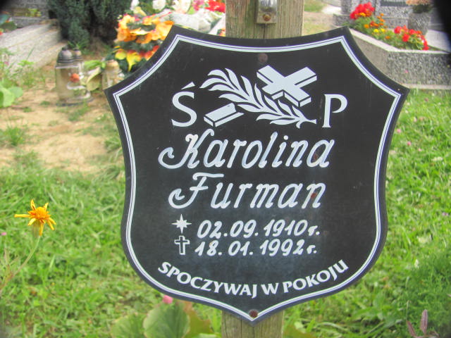 Karolina Furman 1910 Chojna - Grobonet - Wyszukiwarka osób pochowanych
