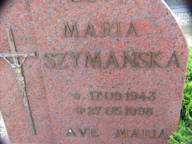 Maria Szymańska 1943 Chojna - Grobonet - Wyszukiwarka osób pochowanych