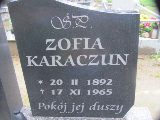 Jadwiga Karaczun 1923 Chojna - Grobonet - Wyszukiwarka osób pochowanych