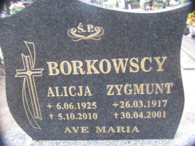Alicja Borkowska 1925 Chojna - Grobonet - Wyszukiwarka osób pochowanych