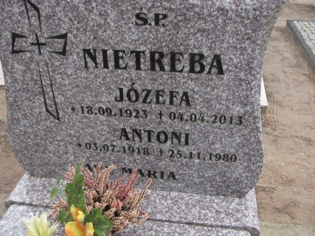 Józefa Nietreba 1923 Chojna - Grobonet - Wyszukiwarka osób pochowanych