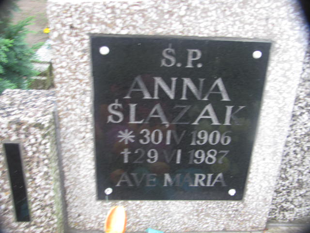 Grób Anna Ślązak