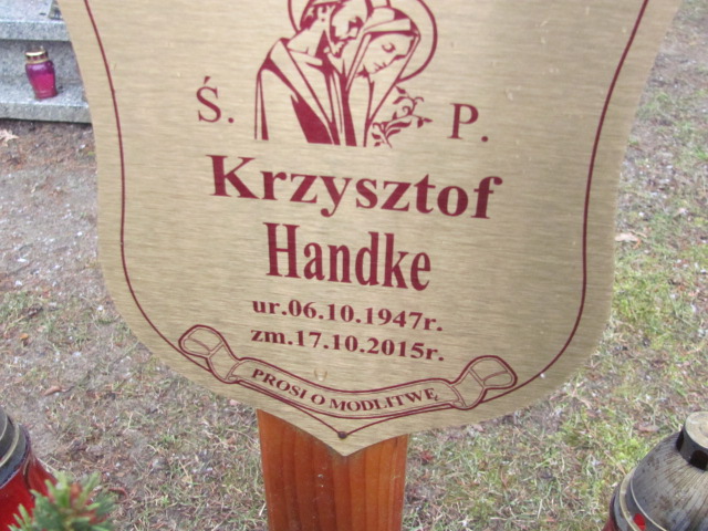 Krzysztof Handke 1947 Chojna - Grobonet - Wyszukiwarka osób pochowanych